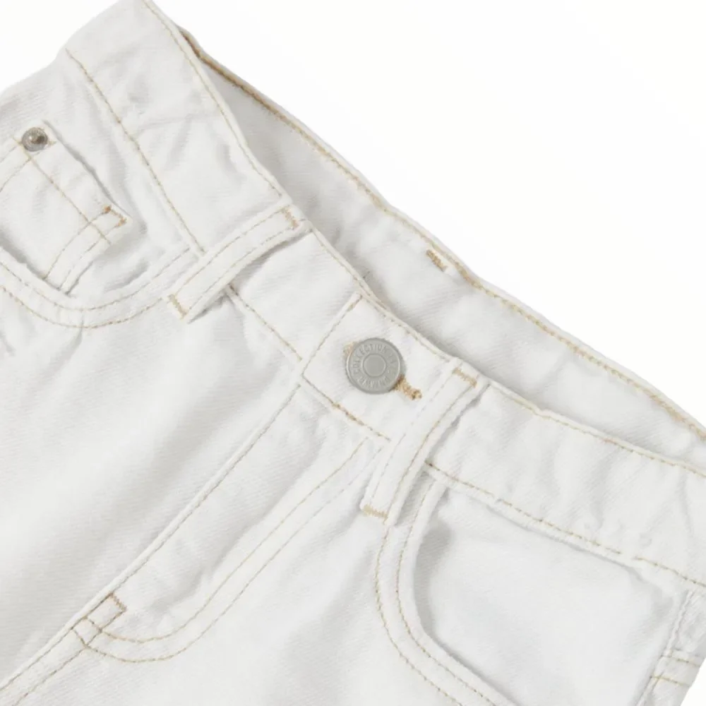 ZARA Kids | Ecru | RIPPED DENIM SHORTS